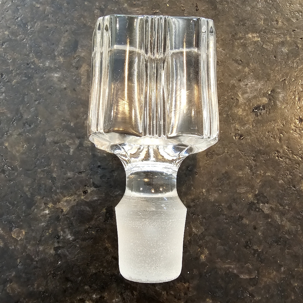 Vintage '30s-40s MCM Fostoria Sunray hand blown glass "Rye" decanter - Picture 6 of 16
